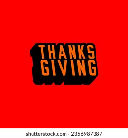 thanks giving lettering vector design