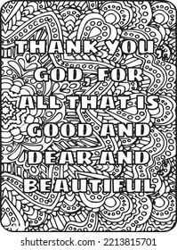 Thanks Giving line art illustration coloring page