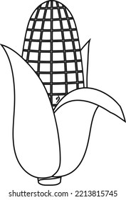 Thanks Giving line art illustration coloring page