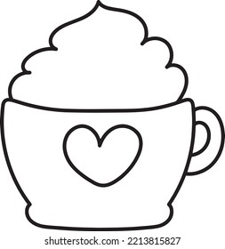 Thanks Giving line art illustration coloring page