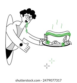 Thanks giving Linear Mini Illustrations 

