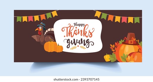 Thanks giving premium quality banner design template 