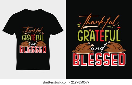 Thanks giving quote typography t-shirt design vector