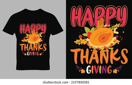 Thanks giving quote typography t-shirt design vector