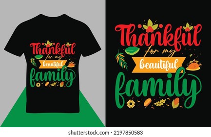 Thanks giving quote typography t-shirt design vector