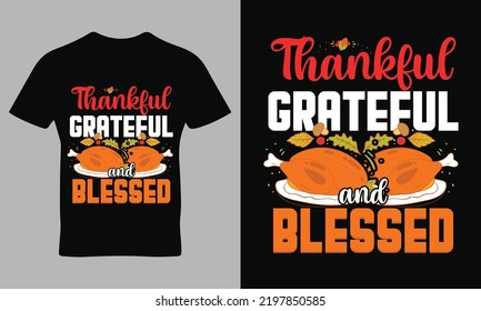 Thanks giving quote typography t-shirt design vector