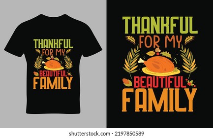 Thanks giving quote typography t-shirt design vector