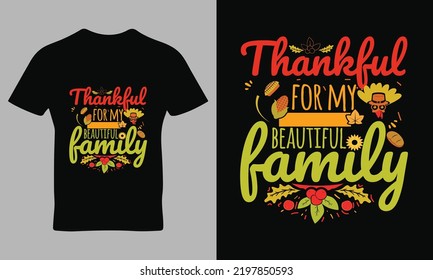 Thanks giving quote typography t-shirt design vector