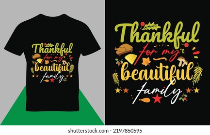 Thanks giving quote typography t-shirt design vector