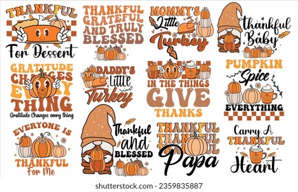 Thanks Giving Retro Design Bundle