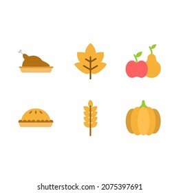 thanks giving simple vector set