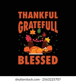 thanks giving t shirt design illustration