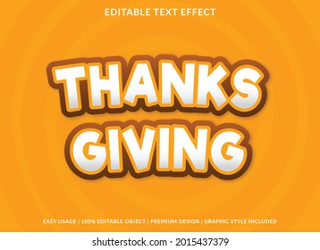 thanks giving text effect with abstract style use for business logo or brand