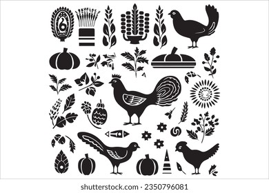 Thanks giving Turkey Silhouette turkey day vector elements

You will get editable Eps files. 