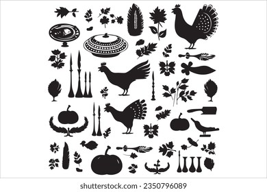 Thanks giving Turkey Silhouette turkey day vector elements

You will get editable Eps files. 