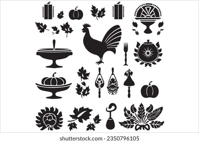 Thanks giving Turkey Silhouette turkey day vector elements

You will get editable Eps files. 