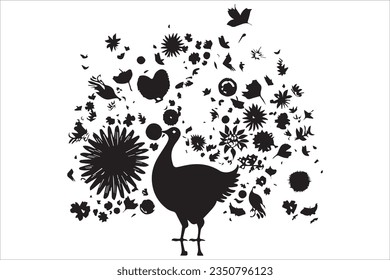 Thanks giving Turkey Silhouette turkey day vector elements

You will get editable Eps files. 
