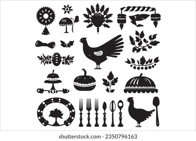 Thanks giving Turkey Silhouette turkey day vector elements

You will get editable Eps files. 