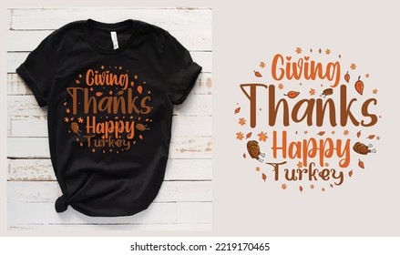 Thanks giving typography vintage color creative t shirt designs vector art for print