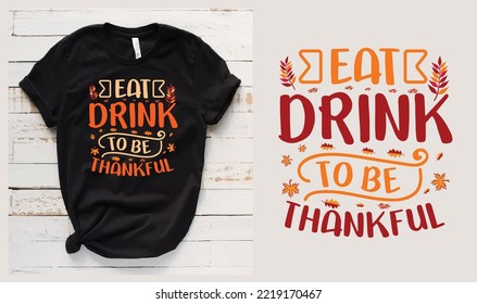 Thanks giving typography vintage color creative t shirt designs vector art for print