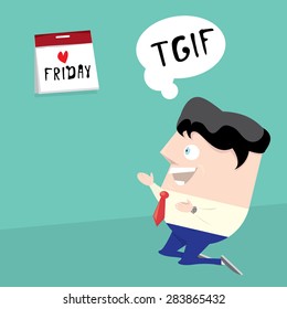 thanks god it's friday concept. i love friday - vector illustration