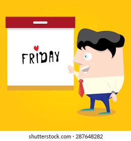 thanks god it's friday concept. i love friday - vector illustration