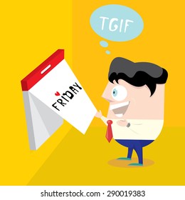 thanks god it's friday concept. i love friday - vector illustration