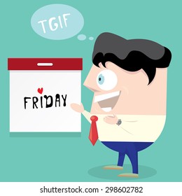 thanks god it's friday concept. i love friday - vector illustration