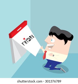 thanks god it's friday concept. i love friday - vector illustration
