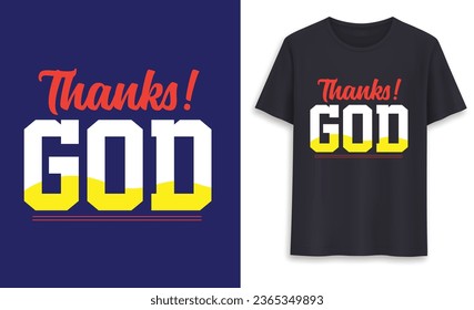 Thanks God, vector t shirt design