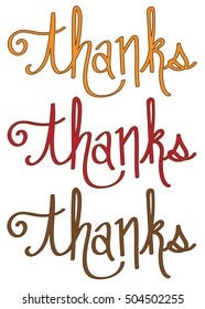Thanks Lettering
