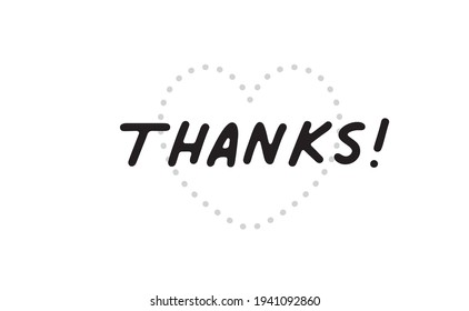 Thanks lettering. Calligraphy style  vector. Handwritten text.