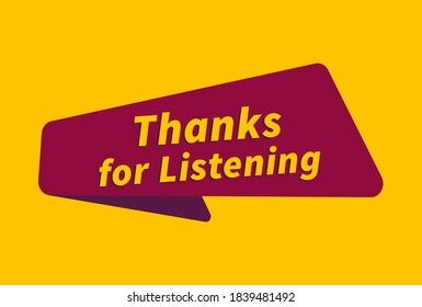 Thanks For Listening Images Stock Photos Vectors Shutterstock