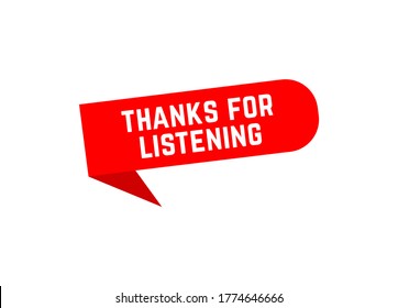 Thanks For Listening 图片 库存照片和矢量图 Shutterstock
