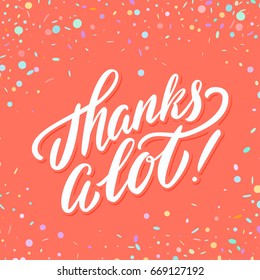 Thanks a lot! Thank you card. 