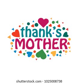 Thank's Mother Vector Template Design