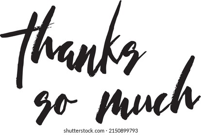 Thanks so much lettering style vector
