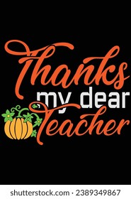
Thanks My Dear Teacher eps cut file for cutting machine