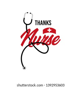 Thanks Nurse Vector Template Design Illustration
