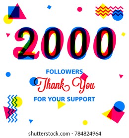 Thanks for our best followers banner, we love you in this illustration
