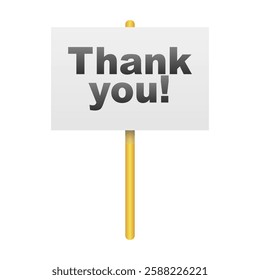 thanks poster sign with inscription. Vector illustration.