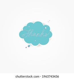 thanks quote one line vector background