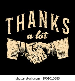 Thanks a Lot Quote Typography