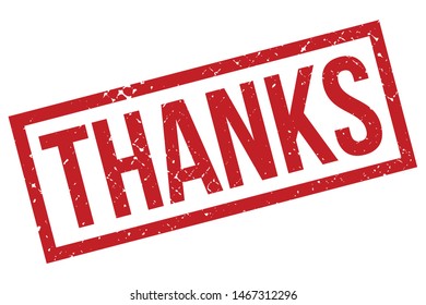 Thanks Rubber Stamp. Thanks Rubber Grunge Stamp Seal Vector Illustration - Vector