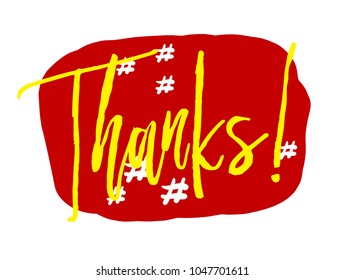 thanks, sign with red comic pop art label