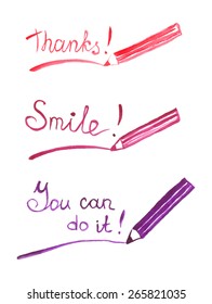 Thanks, smile, you can do it lettering