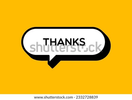 Thanks Speech Bubble With Outline