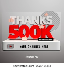 thanks for subscribe 3d illustration