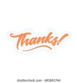 thanks! typographic banner
