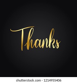 Thanks typography wording style vector